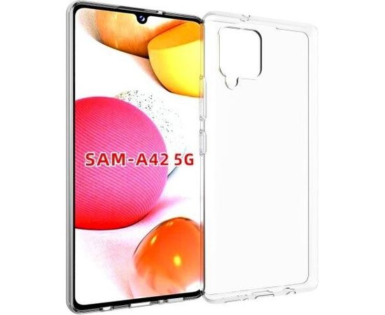 Fusion Ultra Back Case 1 mm Izturīgs Silikona Aizsargapvalks Priekš Samsung Galaxy A42 5G Caurspīdīgs