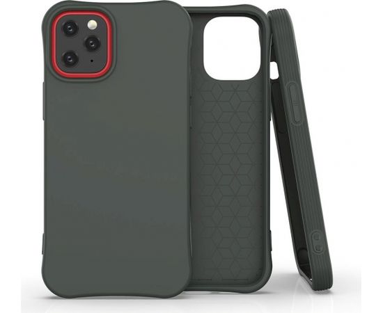 Fusion Solaster Back Case Silikona Aizsargapvalks Apple iPhone 12 Pro Max Tumši Zaļš