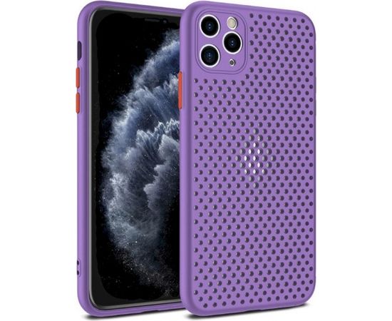 Fusion Breathe Case Silikona Aizsargapvalks Priekš Apple iPhone 12 Mini Violets