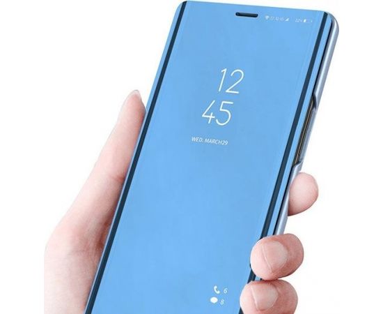 Fusion Clear View Case Grāmatveida Maks Priekš Huawei Y6S / Honor 8A / Y6 Prime 2019 Zils