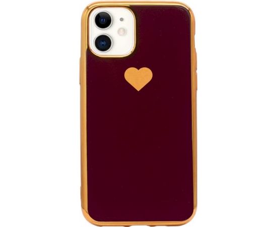 Fusion Heart Case Silikona Aizsargapvalks Priekš Apple iPhone 11 Pro Sarkans