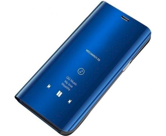 Fusion Clear View Case Grāmatveida Maks Priekš Huawei P40 Lite Zils