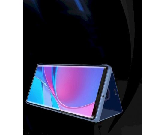 Fusion Clear View Case Grāmatveida Maks Priekš Huawei P40 Lite Zils