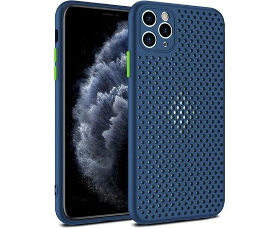 Fusion Breathe Case Silikona Aizsargapvalks Priekš Apple iPhone 11 Pro Zils