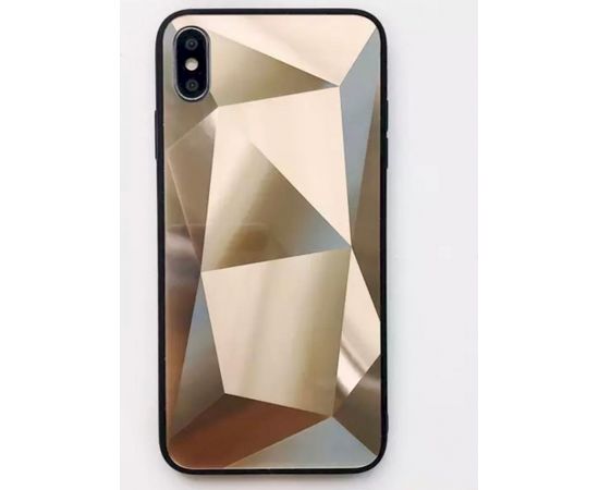 Fusion Diamond Stone Back Case Silikona Aizsargapvalks Priekš Apple iPhone 11 Pro Zeltains