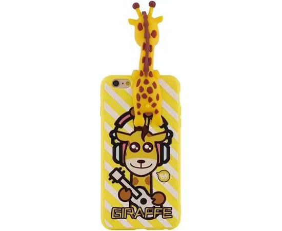 Fusion Giraffe Back Case Silikona Aizsargapvalks Priekš Apple iPhone X / XS Dzeltens