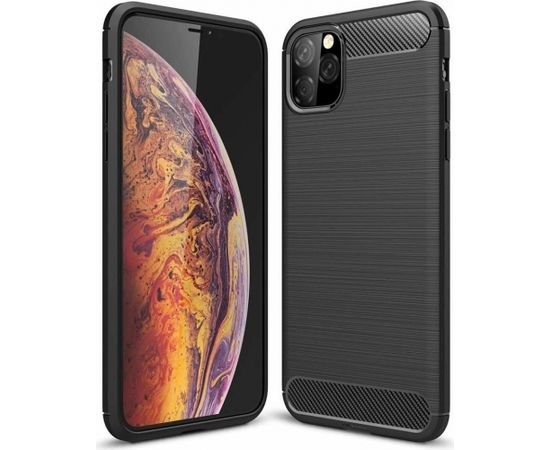 Fusion Trust Back Case Silikona Aizsargapvalks Priekš Apple iPhone 11 Pro Melns