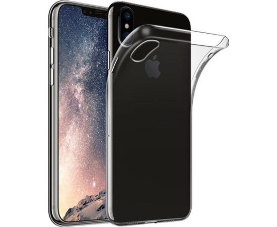 Fusion Ultra Back Case 1 mm Izturīgs Silikona Aizsargapvalks Priekš Apple iPhone XS Max Caurspīdīgs