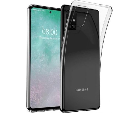 Fusion Ultra Back Case 0.3 mm Izturīgs Silikona Aizsargapvalks Priekš Samsung A515 Galaxy A51 Caurspīdīgs