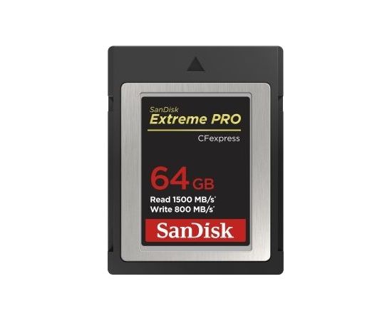 SanDisk Extreme PRO CFexpress Card Type B, SDCFE 64GB, 1500MB/s R, 800MB/s