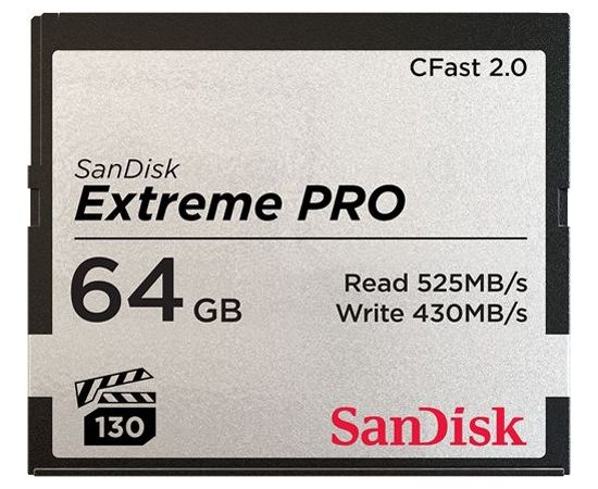 SanDisk CFast 2.0 VPG130 64GB Extreme Pro (SDCFSP-064G-G46D)
