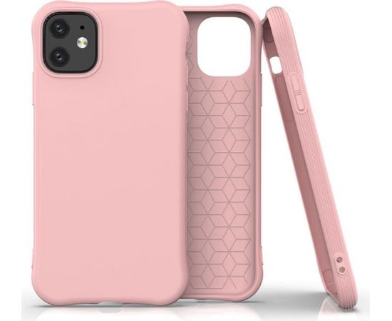 Fusion Solaster Back Case Silikona Aizsargapvalks Priekš Apple iPhone 11 Pro Rozā