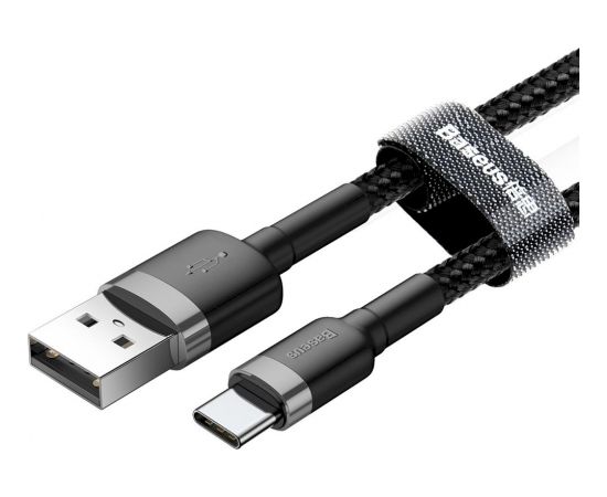 Baseus Cafule CATKLF-BG1 USB-C datu un uzlādes vads 3A / PD / QC 3.0 / 100 cm melns