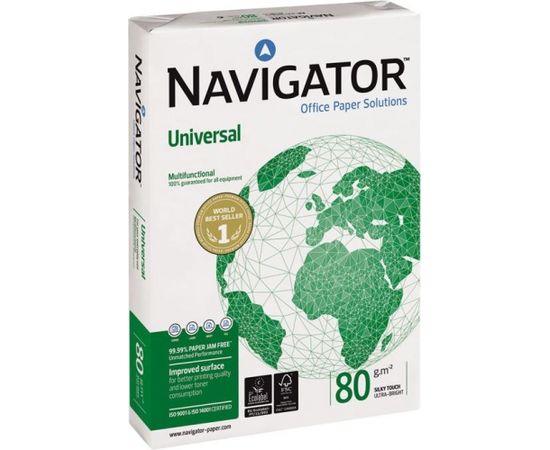 Papīrs NAVIGATOR UNIVERSAL A3 80g/m2, 500 loksnes/iepakojumā