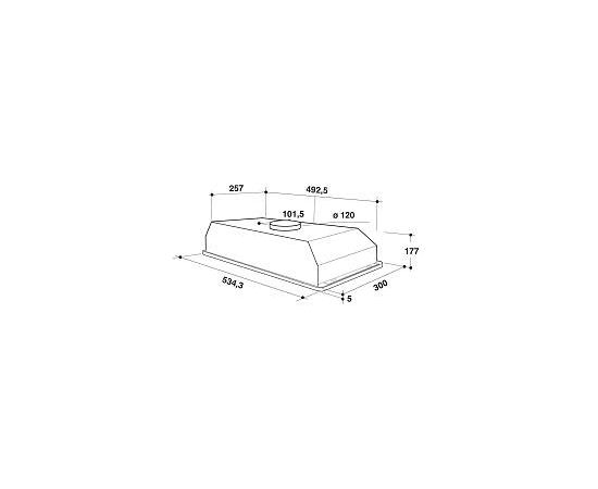 Whirlpool WCT 64 FLS X Iebūvējams tvaika nosūcējs 60cm