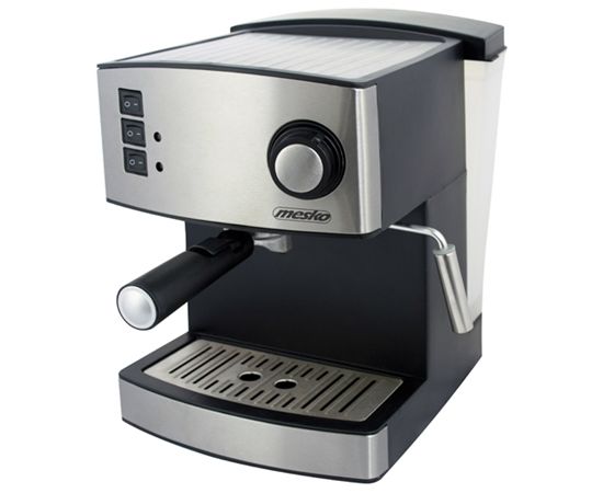 Mesko Espresso Machine MS 4403 Pump pressure 15 bar, Built-in milk frother, 850 W, Black/ stainless steel