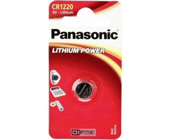 1 Panasonic CR 1220 Lithium Power