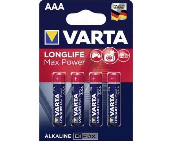 1x4 Varta Longlife Max Power Micro AAA LR03