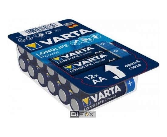 1x12 Varta Longlife Power AA LR06 Ready-To-Sell Tray Big Box