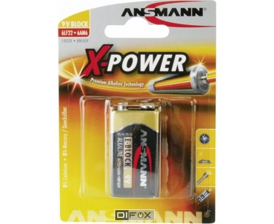 1 Ansmann Alkaline 9V block X-Power