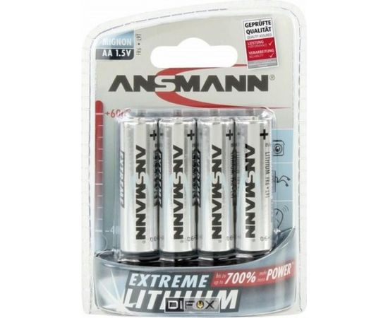 1x4 Ansmann Extreme Lithium Mignon AA LR 6