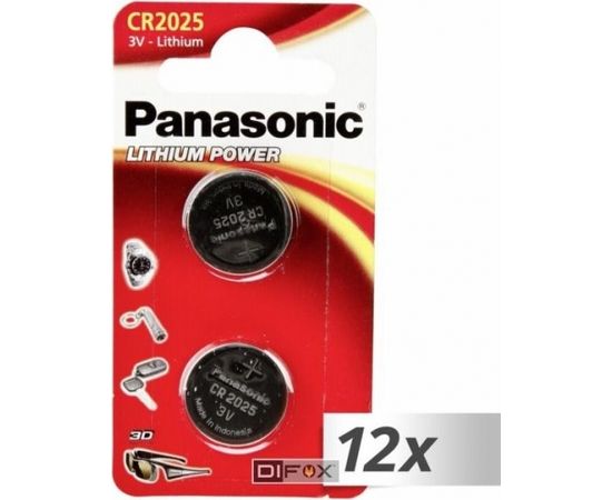 12x2 Panasonic CR 2025 Lithium Power VPE Inner Box