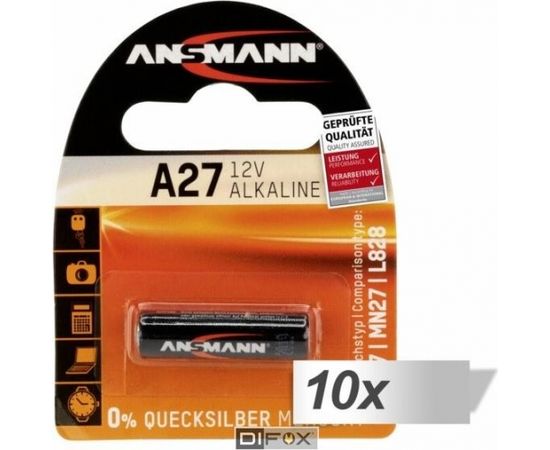 10x1 Ansmann A 27 LR 27