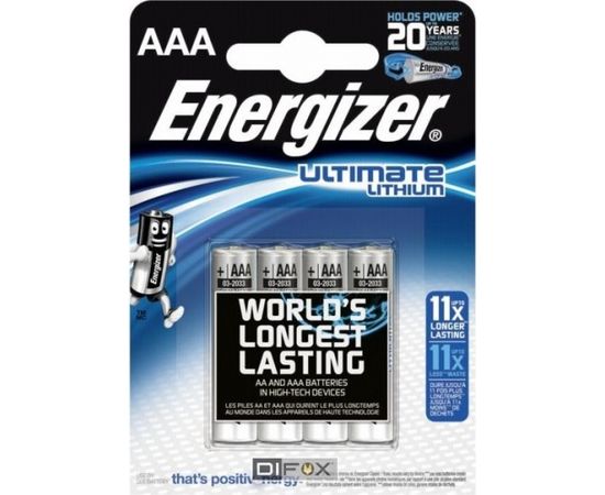 1x4 ENERGIZER Ultimate Lithium Micro AAA LR 03 1,5V