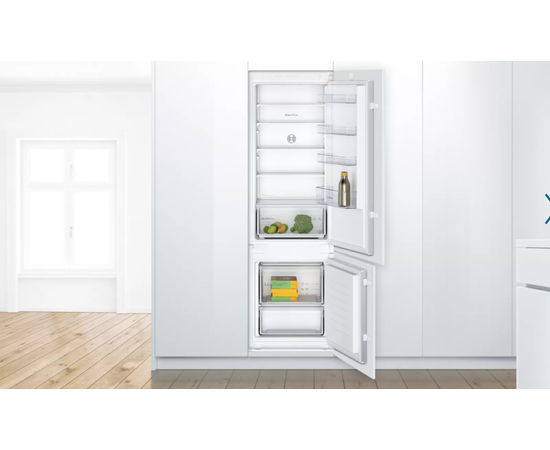 Bosch Refrigerator KIV87NSF0 A+, Built-in, Combi, Height 177 cm,   net capacity 199 L, Freezer net capacity 69 L, 39 dB, White