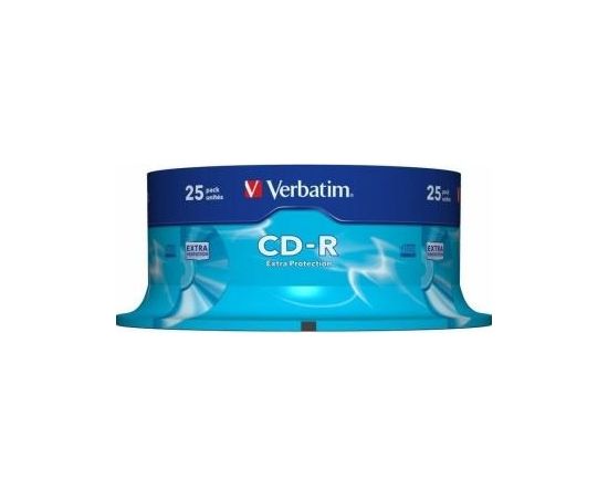 Matricas CD-R Verbatim 700MB 1x-52x Extra Protection, 25 Pack Spindle