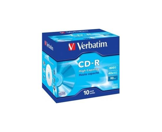 Matricas CD-R Verbatim 800MB 1x-40x Extra Protection, 10 Pack Jewel