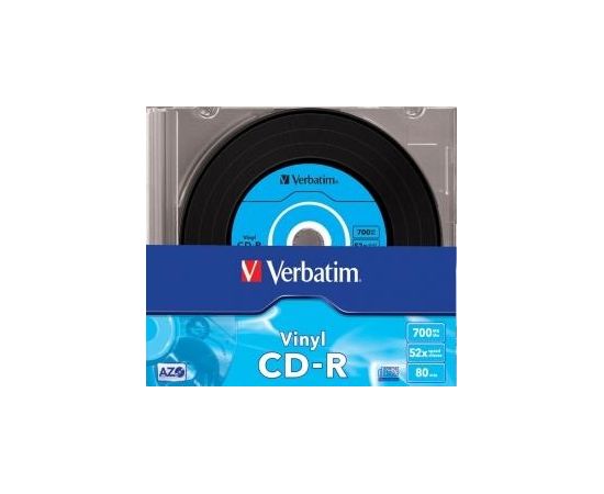 Matricas CD-R AZO Verbatim 700MB Vinyl 1x-52x, 10 Pack Slim