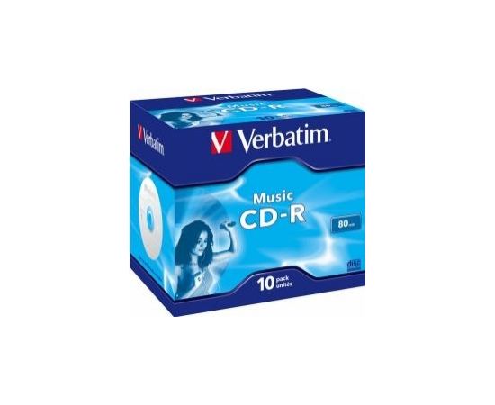 Matricas CD-R Audio Verbatim 80Min Music 10 Pack Jewel