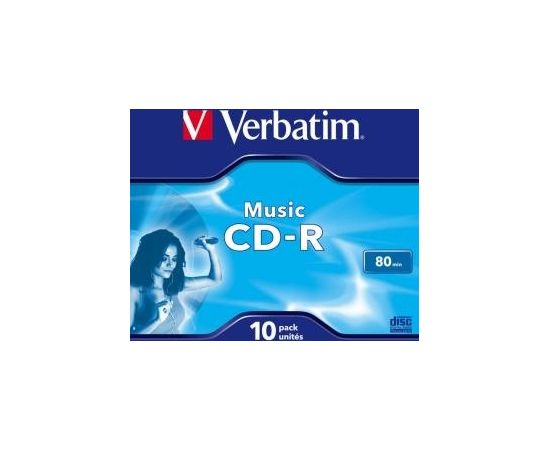 Matricas CD-R Audio Verbatim 80Min Music 10 Pack Jewel