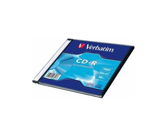 Matricas CD-R Verbatim 700MB 1x-52x Extra protection, Single Wrap Slim