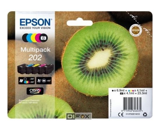 Epson Multipack Claria Premium T 202 BK/PB/C/M/Y T 02E7