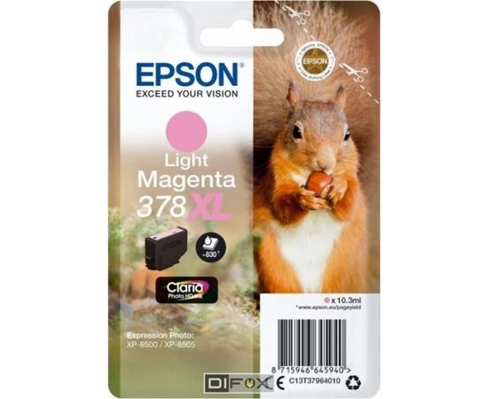 Epson ink cartridge 378 XL light magenta Claria Photo HD   T 3796