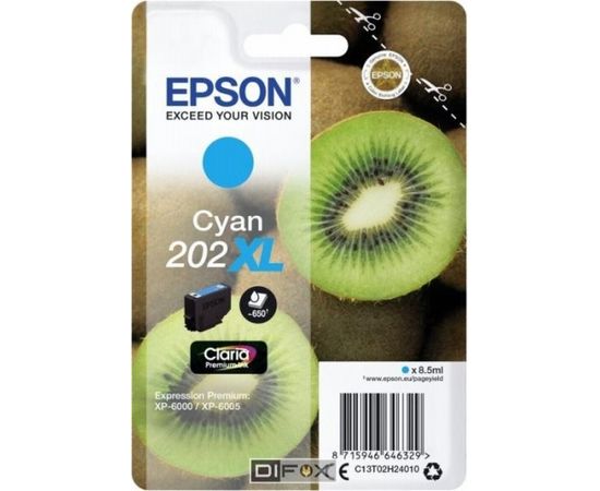 Epson ink cartridge cyan Claria Premium 202 XL     T 02H2