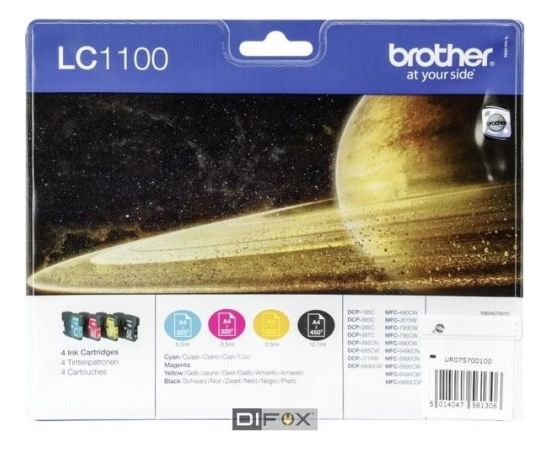 Brother LC-1100 Value Pack BK/C/M/Y