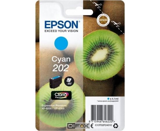 Epson ink cartridge cyan Claria Premium 202        T 02F2