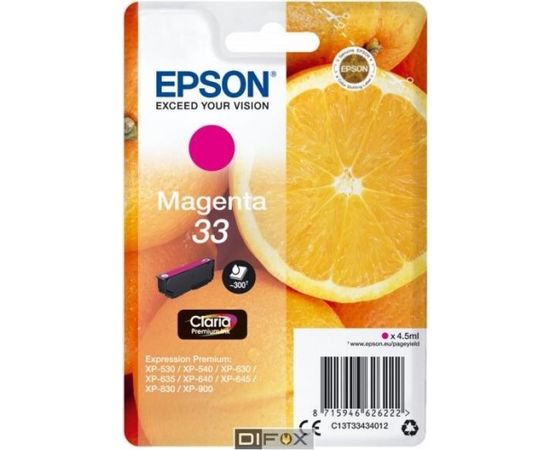 Epson ink cartridge magenta Claria Premium 33 T 3343