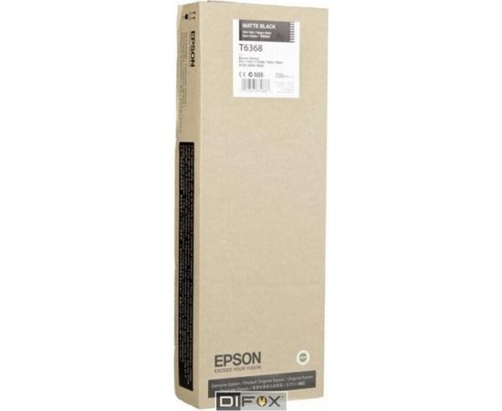 Epson ink cartridge matte black T 636 700 ml      T 6368