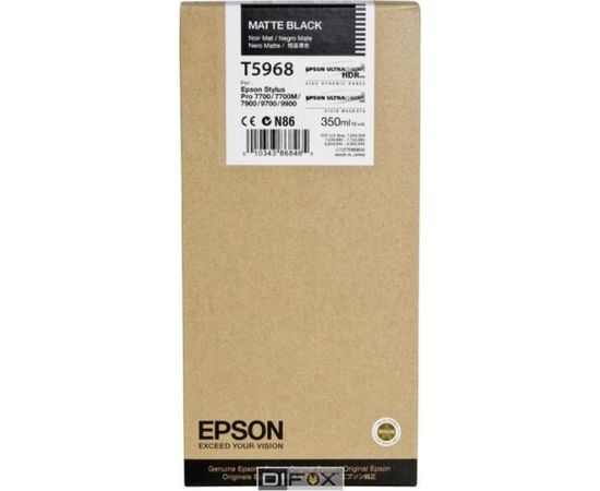 Epson ink cartridge matte black T 596  350 ml       T 5968