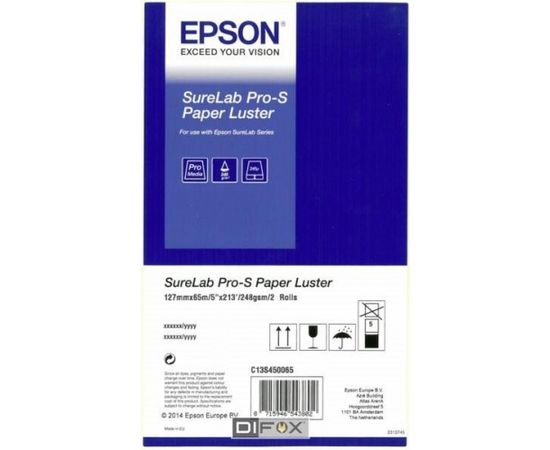 1x2 Epson SureLab Pro-S Paper BP Luster 127 mm x 65 m 254 g