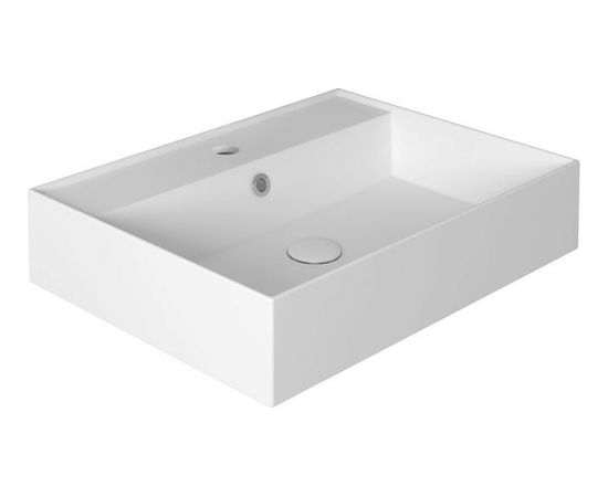 Simas Agile izlietne 61x46cm, kvadrātformas, pie sienas, balta Vannas istabas izlietnes