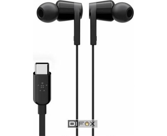 Belkin Rockstar In-Ear Headphone USB-C Connector bl. G3H0002btBLK