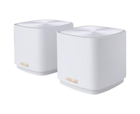 Asus AX1800 Wireless Dual Band Mesh Router ZenWiFi AX Mini XD4 (2 pack) 802.11ax, 1800+1201 Mbit/s, 10 Mbit/s, Ethernet LAN (RJ-45) ports 2, Mesh Support Yes, MU-MiMO Yes, White