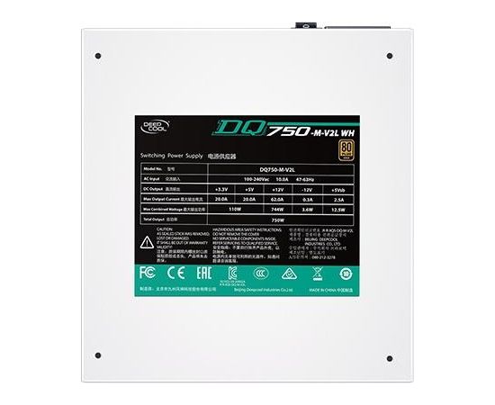 Deepcool PSU DQ750-M-V2L WH 750 W