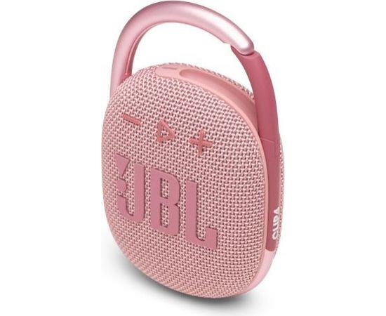 JBL ūdensizturīga portatīvā skanda ar karabīni, rozā - JBLCLIP4PINK