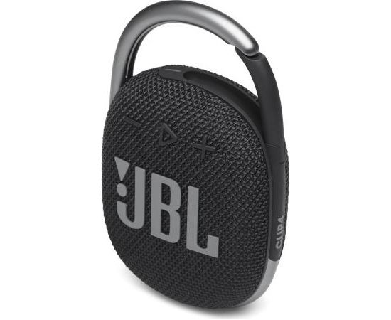 JBL ūdensizturīga portatīvā skanda ar karabīni, melna - JBLCLIP4BLK JBL Clip 4